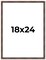 18x24 Thin Bamboo Picture Frame with UV-Resistant Acrylic & Acid Free Backing, Available in 2 Finishes - Gold and Brown